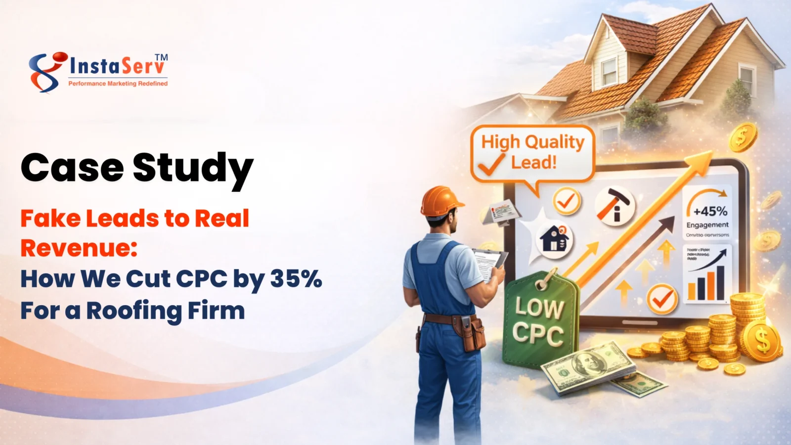 Case Study: Fake Leads to Real Revenue: How We Cut CPC by 35% for a Roofing Firm
